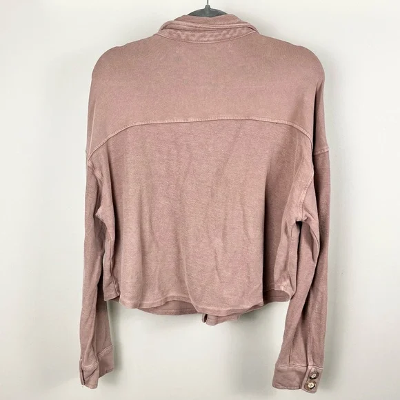 Oak & Trellis Reverse French Terry Shacket - Picture 5 of 13